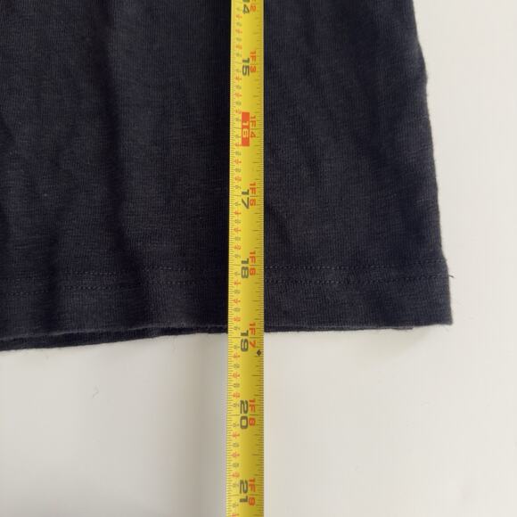 Moussy Crew Neck Twofer Linen Top Womens Size Free Muscle Tee W/ Shrug Black99 - Picture 8 of 8